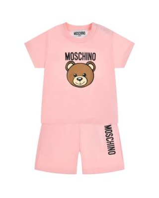 Комплект: футболка и шорты с лого, розовый Moschino / Комплекты | Одежда, обувь и аксессуары | V4.Ru: Маркетплейс