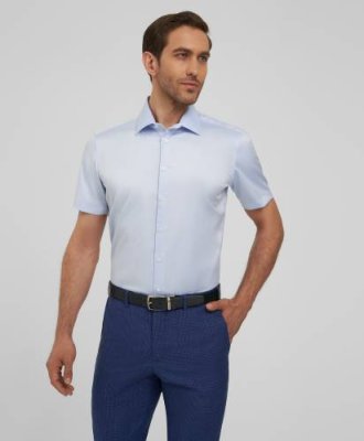 Рубашка прилегающий силуэт HENDERSON SHS-0578-X BLUE / Рубашки Non-Iron + Stretch | Одежда, обувь и аксессуары | V4.Ru: Маркетплейс