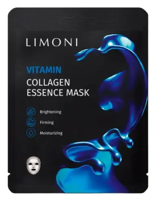 LIMONI Маска тканевая витаминизирующая с коллагеном для лица / Vitamin Collagen Essence Mask 23 г / Маски | Товары для красоты | V4.Ru: Маркетплейс