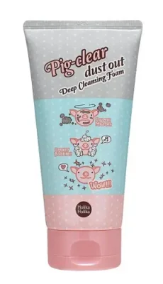 HOLIKA HOLIKA Пенка очищающая с коллагеном для лица Пиг-клеар Даст Аут / Pig-clear dust out Deep Cleansing Foam 150 мл / Пенки | Товары для красоты | V4.Ru: Маркетплейс