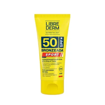 LIBREDERM Гель cолнцезащитный для лица и тела SPF 50 / BRONZEADA SPORT 50 мл / Гели | Товары для красоты | V4.Ru: Маркетплейс