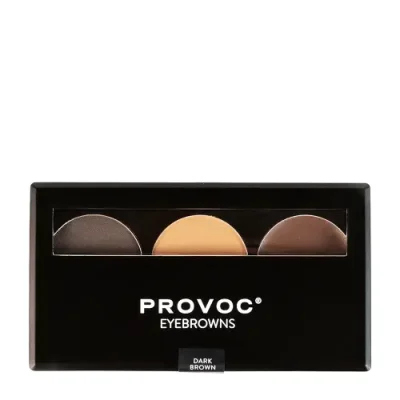 PROVOC Набор теней для бровей, 04 темно-коричневый / EYEBROWNS Brow Palette 3,9 гр / Тени | Товары для красоты | V4.Ru: Маркетплейс