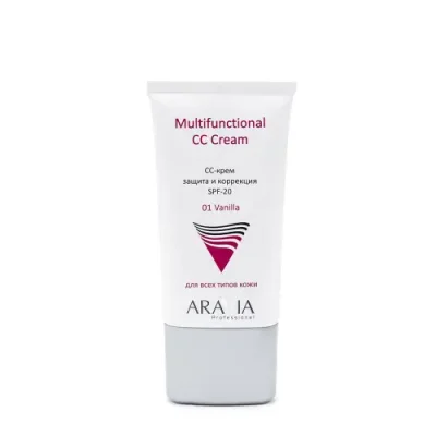 ARAVIA СС-крем защитный SPF-20 / Multifunctional CC Cream, Vanilla 01 50 мл / CC-кремы | Товары для красоты | V4.Ru: Маркетплейс