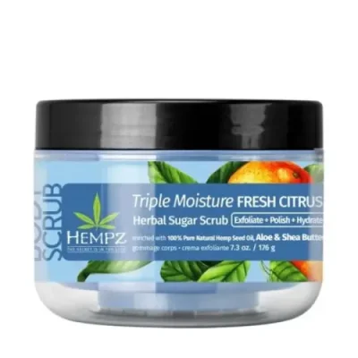 HEMPZ Скраб сахарный для тела Тройное Увлажнение / Hempz Triple Moisture Fresh Citrus Herbal Sugar Scrub 176 г / Скрабы | Товары для красоты | V4.Ru: Маркетплейс