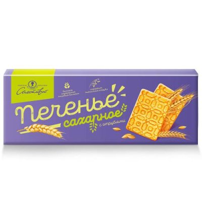 Печенье Самойловское сахарное с отрубями, Кондитерская фабрика им. К. Самойловой, 412 гр. / Печенье | Продукты питания | V4.Ru: Маркетплейс