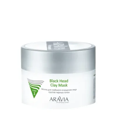 ARAVIA Маска для глубокого очищения лица против черных точек / Black Head Clay Mask 150 мл / Маски | Товары для красоты | V4.Ru: Маркетплейс