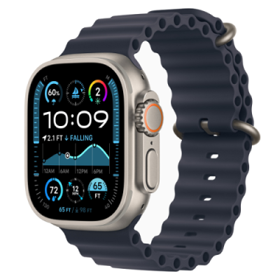 Apple Watch Ultra 2 (2024) GPS + Cellular, 49 мм, корпус из бежевого титана, ремешок Ocean (One Size) темно-синего цвета / Watch Ultra 2 | Электроника | V4.Ru: Маркетплейс