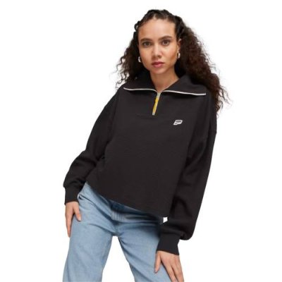 DOWNTOWN Half-Zip Crew PUMA Black / Толстовки | Одежда, обувь и аксессуары | V4.Ru: Маркетплейс