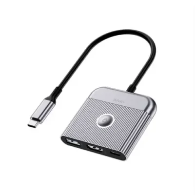 Адаптер Wiwu Travel 3 в 1 Type-C на USB 3.0/PD/HDMI (Wi-HB8002) (Grey) / Адаптеры и переходники | Электроника | V4.Ru: Маркетплейс