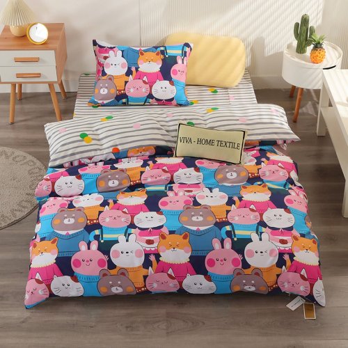 Комплект постельного белья Сатин Люкс KIDS 100% хлопок CDK044 VIVA - HOME TEXTILE Сатин Люкс KIDS 100% хлопок | Универмаг V4: Постельное белье