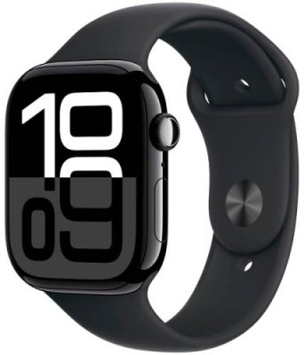 Apple Watch Series 10 42 мм Aluminium with Sport Band (S/M) black (черный глянец) MWWJ3 / Series 10 | Электроника | V4.Ru: Маркетплейс