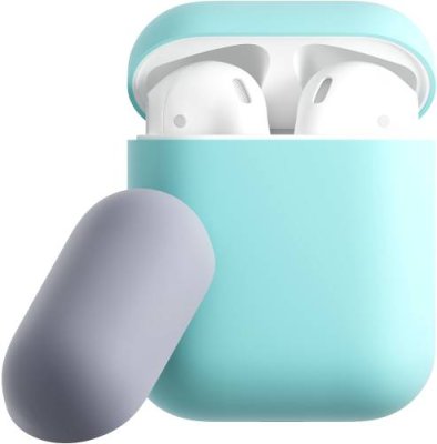 Чехол moonfish для футляра AirPods, силиконовый, бирюзовый+фиолетовый / Аксессуары для наушников | Электроника | V4.Ru: Маркетплейс