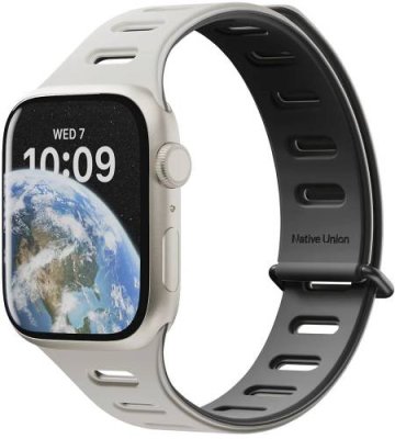 Ремешок Native Union Active Strap для Apple Watch 42/44/45/49 мм, L, силикон, серый+черный / Ремешки | Электроника | V4.Ru: Маркетплейс