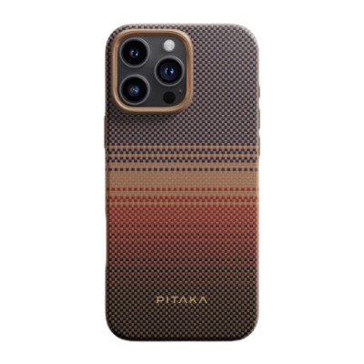 Чехол PITAKA Military-Grade MagEZ Pro 4 для iPhone 16 Pro карбоновый (арамид) Sunset / для iPhone 16 Pro | Электроника | V4.Ru: Маркетплейс