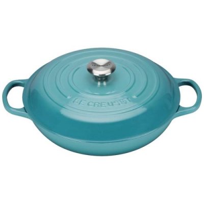 Le Creuset Сковорода-жаровня чугунная 26 см, бирюзовый Le Creuset / Сковороды | Товары для дома | V4.Ru: Маркетплейс