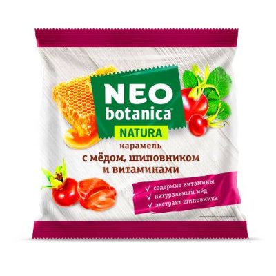 Карамель Neo-Botanica Natura, с медом, шиповником и витаминами, 150 гр / Карамельные конфеты | Продукты питания | V4.Ru: Маркетплейс