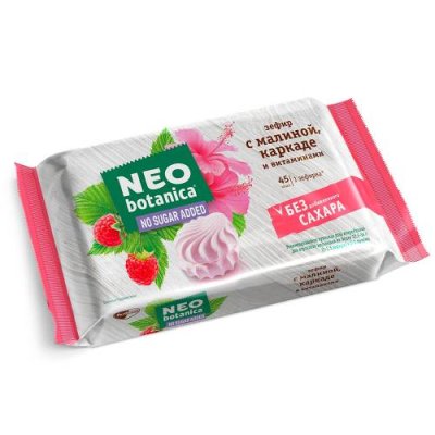 Зефир Neo-botanica No Sugar Added, с малиной, каркаде и витаминами, 135 гр / Зефир | Продукты питания | V4.Ru: Маркетплейс