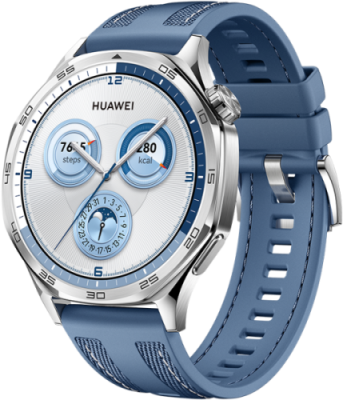 Смарт-часы Huawei Watch GT 5 (VLI-B19) 46 mm ремешок плетеный синий EAC / Watch GT 5 | Электроника | V4.Ru: Маркетплейс