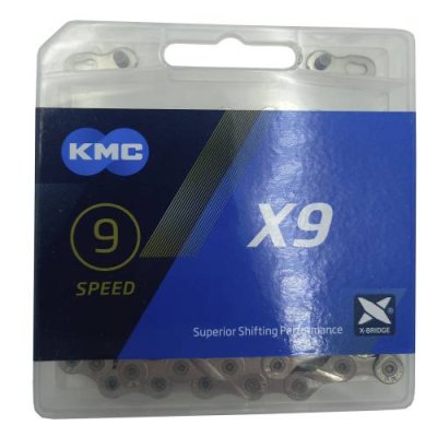 Цепь велосипедная KMC X9 Silver, 9 скоростей, 114 звеньев, 1/2'' x 11/128'', серебристый, BX09NP114 / Велосипедная цепь | Спорт и отдых | V4.Ru: Маркетплейс