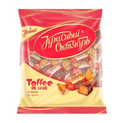 Конфеты Toffee De Luxe классик, Красный Октябрь, 250 гр. Шоколадные конфеты / Продукты питания | V4.Market