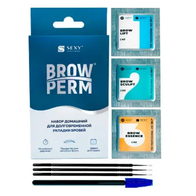 INNOVATOR COSMETICS Набор домашний для долговременной укладки бровей / SEXY BROW PERM / Средства для ламинирования | Товары для красоты | V4.Ru: Маркетплейс