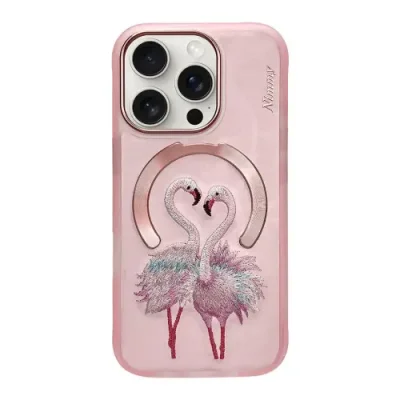 Чехол-накладка Nimmy Fantasy Animal Series/Flamingo Magsafe для Apple iPhone 16 Pro Max полиуретан (розовый) для iPhone 16 Pro Max / Электроника | V4.Market