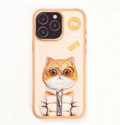 Чехол-накладка Nimmy Cool Cute 2.0/Little Hipster Man для Apple iPhone 16 Pro Max полиуретан (желтый) для iPhone 16 Pro Max / Электроника | V4.Market