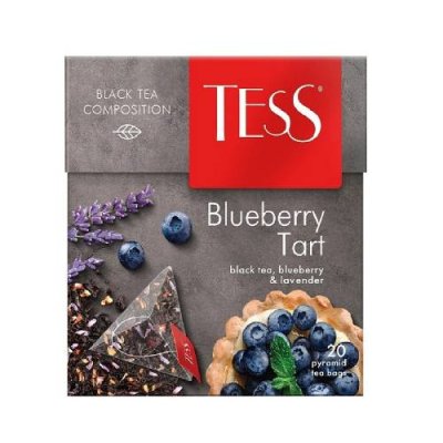 Чай черный Tess Blueberry Tart с черникой и лавандой, в пирамидках, 20 шт. / На выпускной | Продукты питания | V4.Ru: Маркетплейс