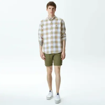 Мужские льняные шорты Lacoste Regular Fit / Нижнее белье и шорты | Одежда, обувь и аксессуары | V4.Ru: Маркетплейс