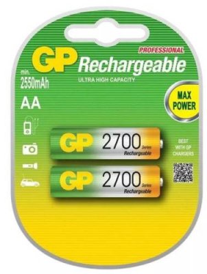 Аккумуляторные батарейки GP Rechargeable 2700mAh 2V AA/HR6 2 шт. / Аккумуляторные батарейки | Электроника | V4.Ru: Маркетплейс