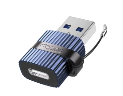 Адаптер Deppa (73134) Type-C/USB (синий) / Адаптеры и переходники | Электроника | V4.Ru: Маркетплейс