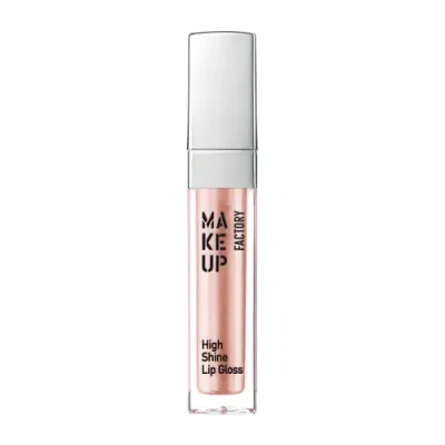 MAKE UP FACTORY Блеск с эффектом влажных губ, 35 румяный абрикос с перламутром / High Shine Lip Gloss 6,5 мл / Блески | Товары для красоты | V4.Ru: Маркетплейс