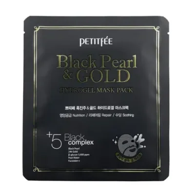 PETITFEE Маска гидрогелевая с черным жемчугом и золотом для лица / Hydrogel Mask Pack 32 г / Маски | Товары для красоты | V4.Ru: Маркетплейс